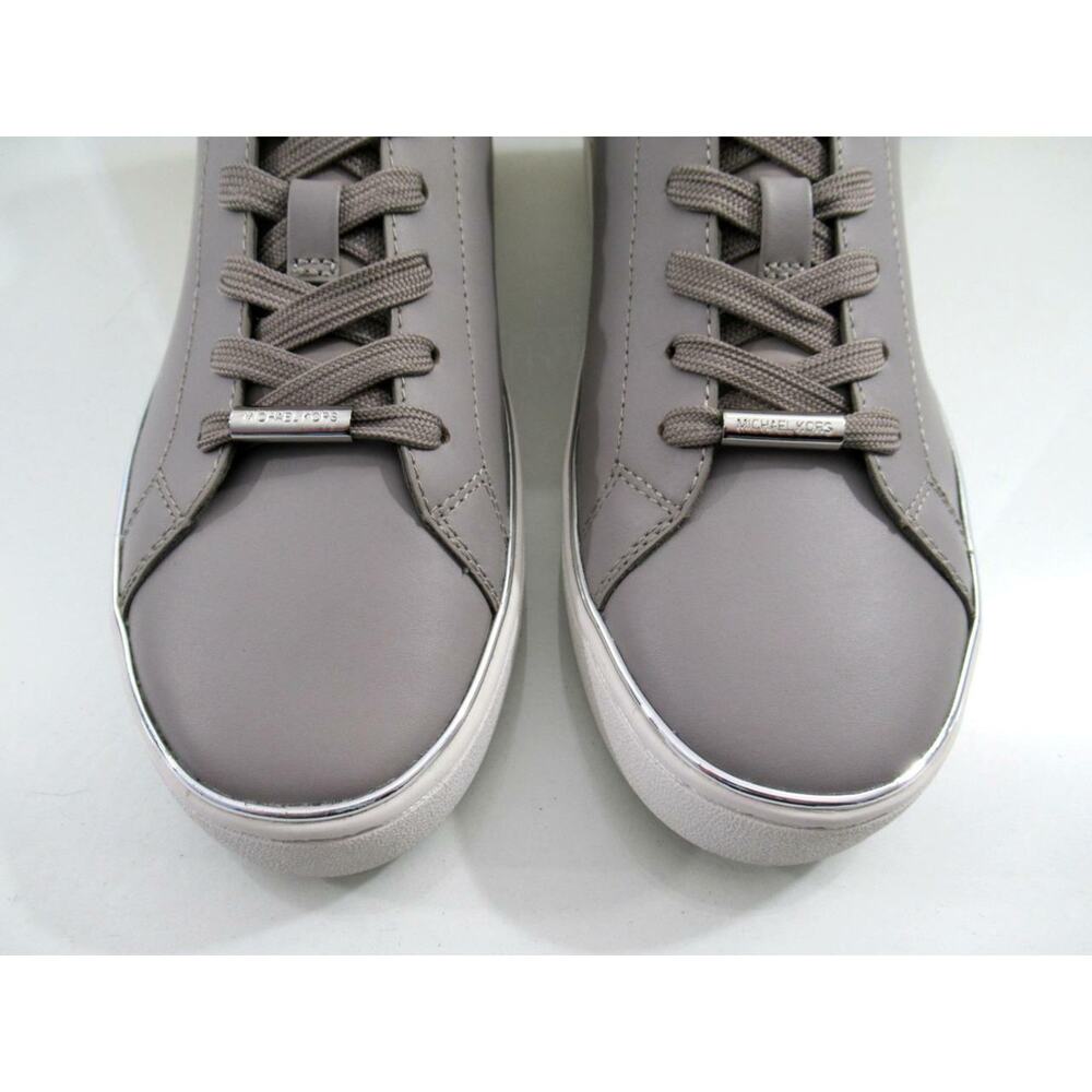 Women's Michael Kors Scout Lace Up Sneaker MK Logo Scuba Pearl Grey Size 6 - Picture 6 of 11